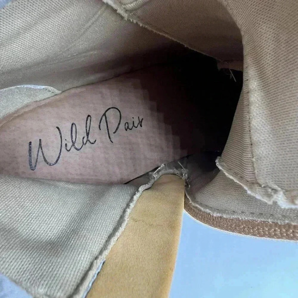 Wild Pair Womens 9M Bentli Nubuck Embellished Combat & Lace-up Boots Tan Nubuck - Picture 12 of 15